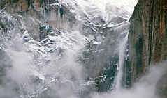 Yosemite Falls and Fog