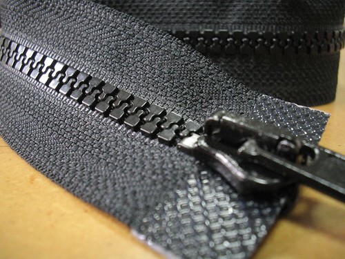 long black zipper