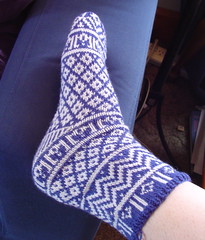 Mamluke socks - side (modeled)