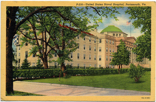 Postcard: US Naval Hospital, Portsmouth, Va. ca 1930