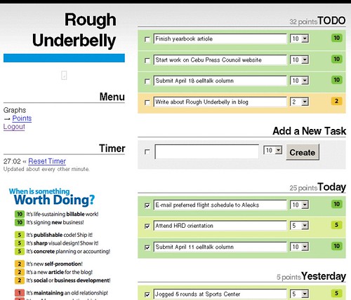 Manage your tasks with Rough Underbelly