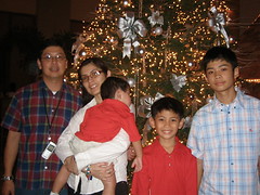 A Christmas portrait after the mass at Marriott