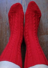 RibCable socks front