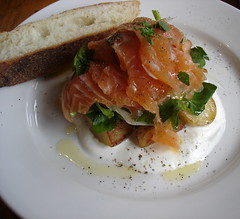 gravlax with roasted potatoes at Reservoir