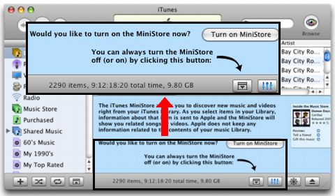 iTunes MiniStore