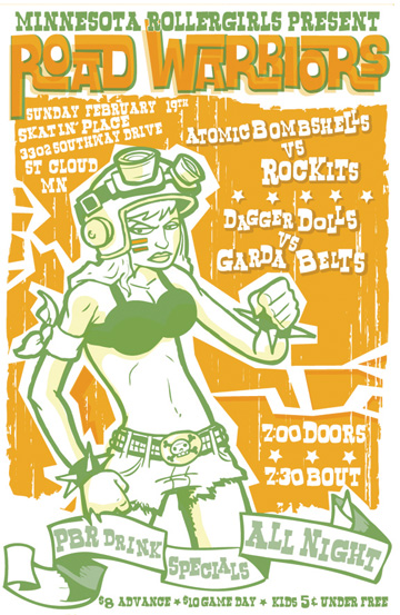 Minnesota RollerGirls exhibition bout poster