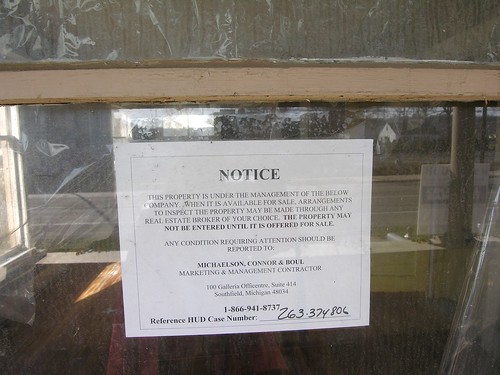 HUD foreclosure notice