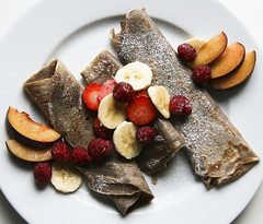 Cottage Cheese  Crêpes with Fresh Fruit