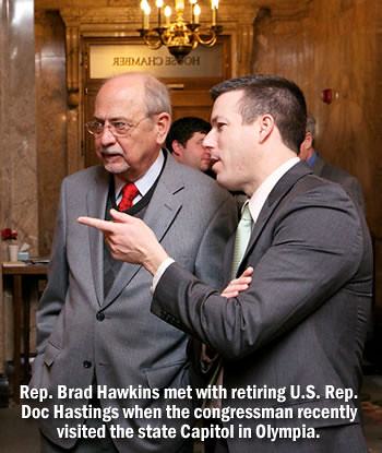 Rep. Brad Hawkins with U.S. Rep. Doc Hastings