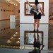 Ibiza - Rosanna and reflection, Museu d'Art Contemporani, Dalt Vila, Ibiza town