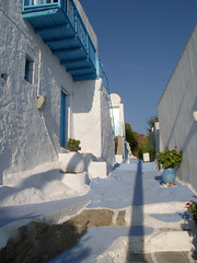 wall in a greek island