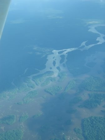 view of river from plane