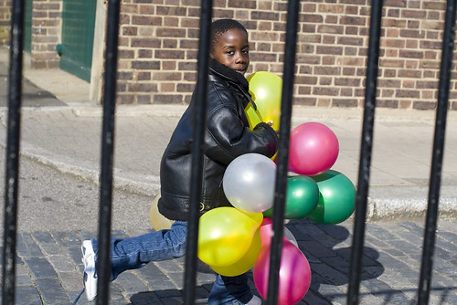 boy with balloons