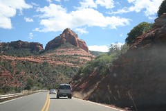 Road, red rocks