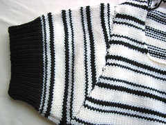 White and Black Merino Sweater