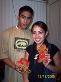 Chris and Maxina and their gingerbread men