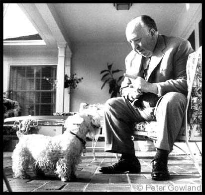 Alfred Hitchcock w terrier-petergowland-dot-com