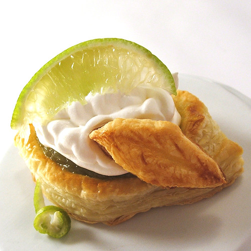 Lime Curd Whipped Cream Puff Pastry