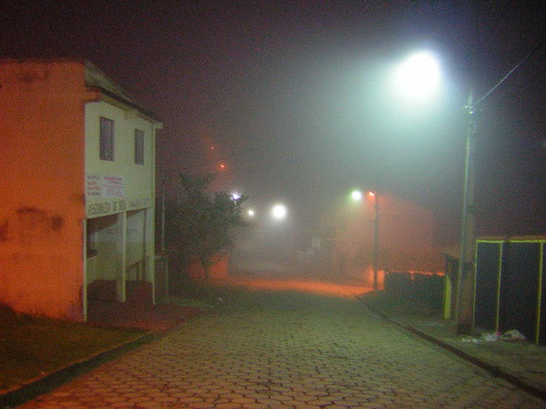 a foggy night
