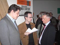 Michael Joukov, Henning Schürig und Fritz Kuhn beim Neujahrsempfang der Grünen in Göppingen 2006