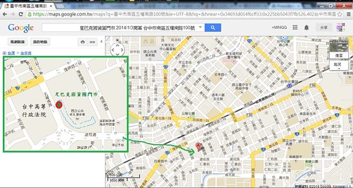 臺中市南區五權南路100號 - Google 地圖 - Google Chrome 201415 下午 094639