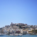 Ibiza - sea sailboat port town dock spain mediterranean village hill ibiza midieval