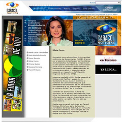 Silvia Corzo en la web del Canal Caracol