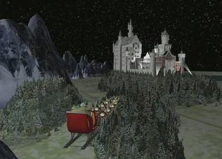 Santa visits Dinorider's Castle