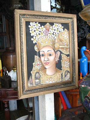 Old Balinese dancer painting