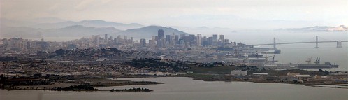 Vue panoramique de San Francisco après le décollage