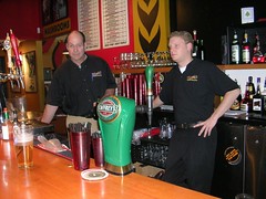 Marshy's with Brad Marsh (left) and bartender John.