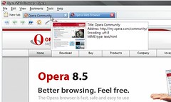 Opera 9 - tab thumbnail