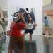 Ibiza - Tim and Rosanna (reflection), Museu d'Art Contemporani, Dalt Vila, Ibiza town