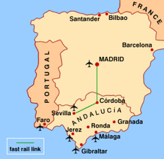 Peta Kedudukan Andalusia Dlm Spain