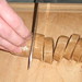 Ginger Snaps - slicing dough into cookies