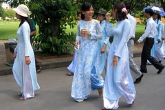 Vietnamese Girl in Traditioanal Dress