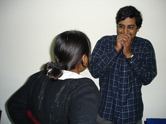 Shruthi giving her piece of mind for his humble advice ;-)