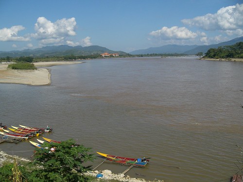 The Golden Triangle, The point of intersection of Thailand, Burma and Laos, Divided only by the Mekong River. 
