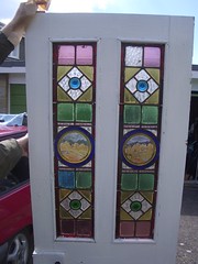 stained glass door panel