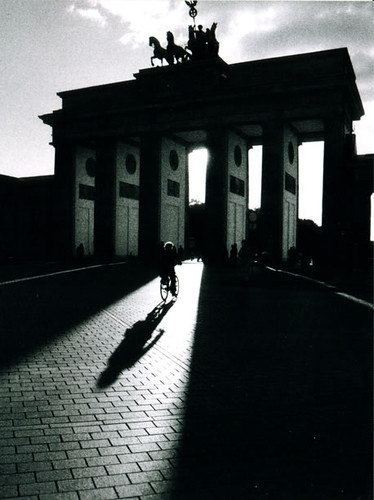 Radfahrer am Brandenburger Tor