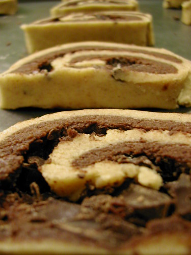 Chocolate shortbread, unbaked