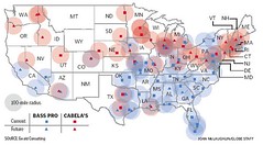 Bass Pro and Cabela's Stores in the U.S.