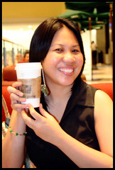 gagay with her green tea
