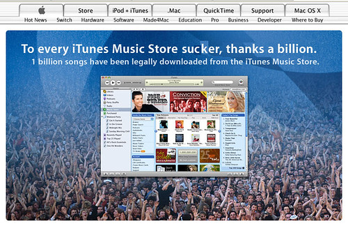 To every iTunes Music Store sucker, thanks a billion