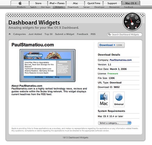 Apple Dashboard Downloads