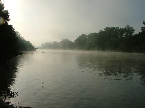 morning dew on the Missouri River