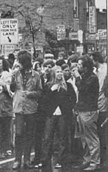 Student protest on Rte. 1, College Park, Maryland, during the Vietnam War