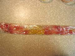 Dyeing fiber - wrapped