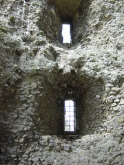 Two of the windows in the main building