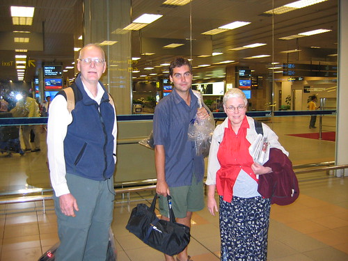 Mom and Dad Bauer arrive at Singapore airport